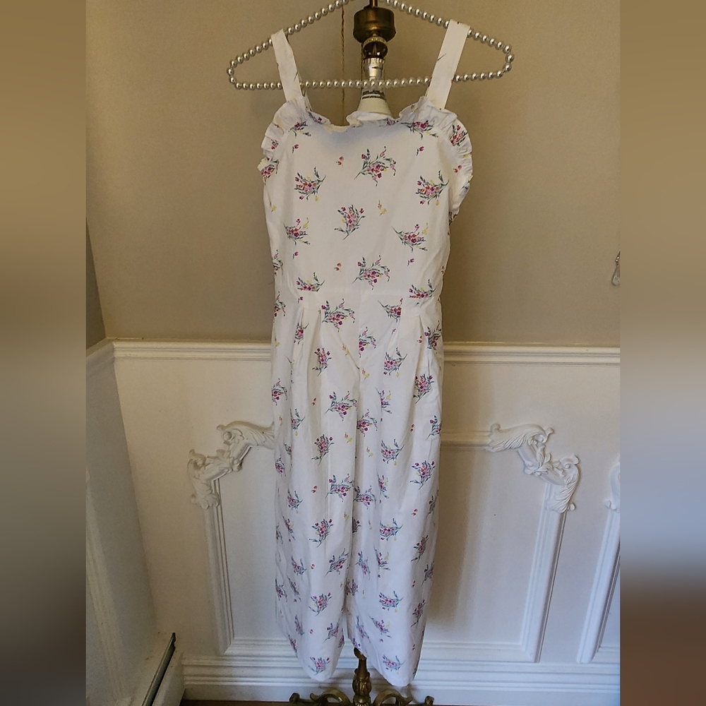 Girls Beautiful Floral Print Jumpsuit